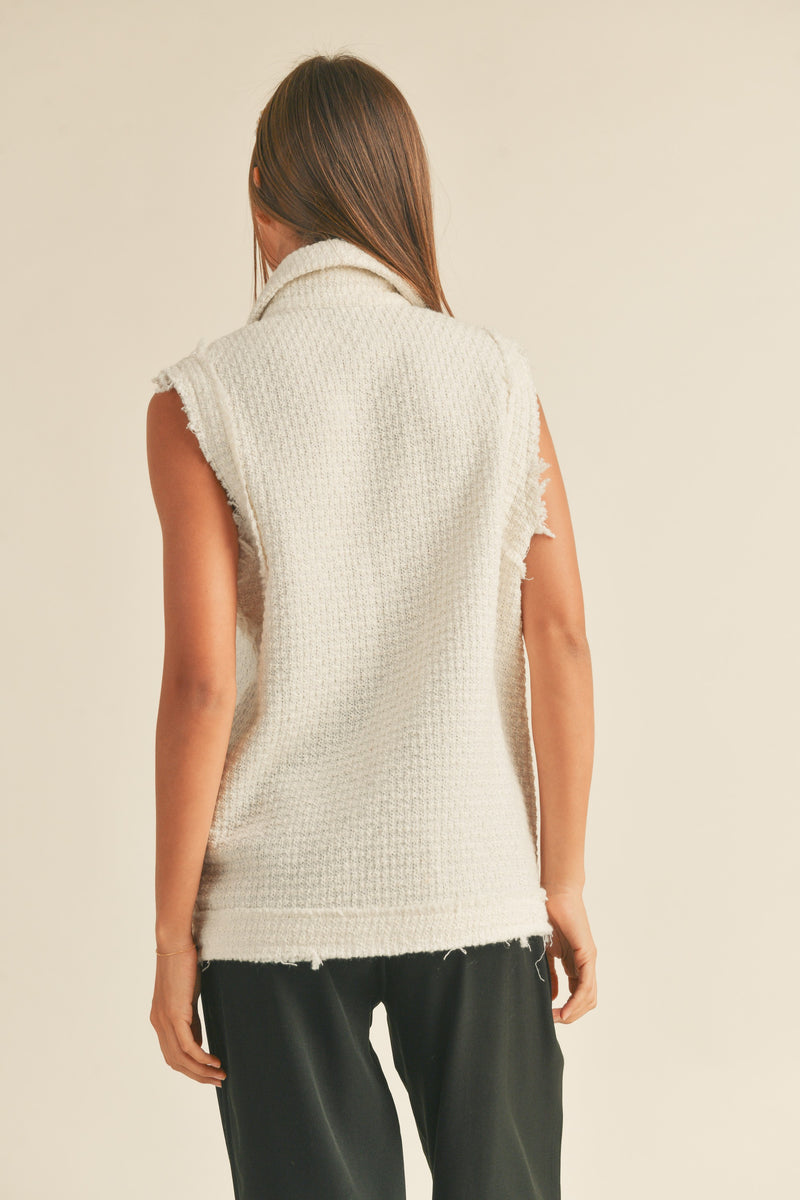 メゾンドドルチェ　candy tweed vest ホワイト 新品】dolce. candy tweed vest ドルチェ ツイード - メルカリ