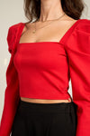 Red Puff Long-sleeve