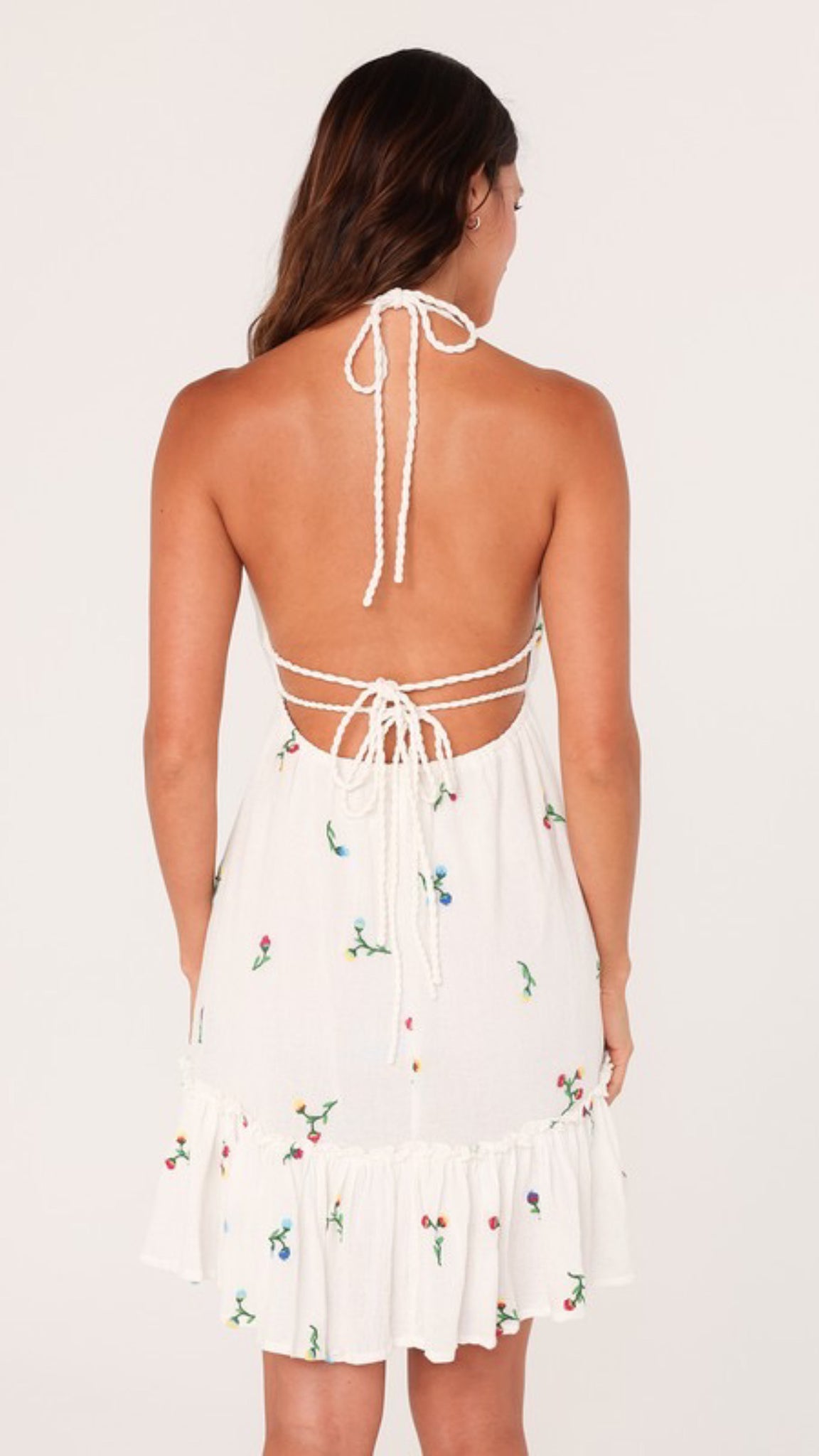 Flower Rope Tie Dress