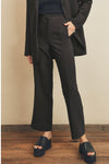 Black High Waisted Pleated Trousers