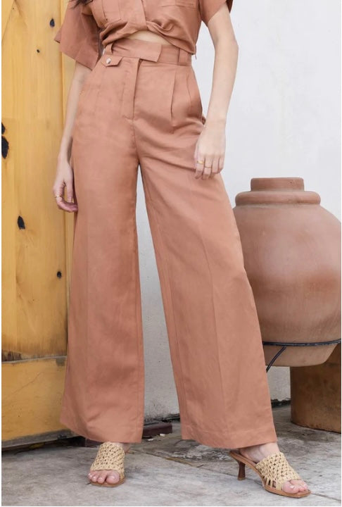 Sienna  High Waisted Linen Pants