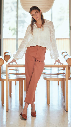 Butter Cream Sheer Blouse