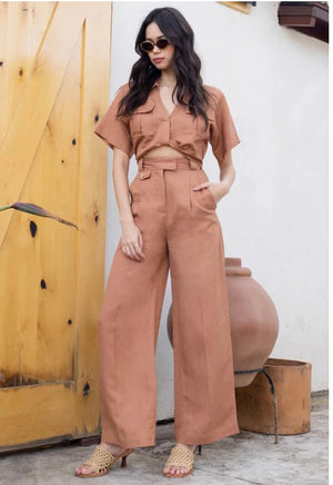 Sienna  High Waisted Linen Pants