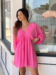 Bubble Gum Pleated Dress