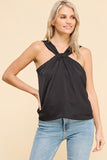 Washed Satin Halter Tank