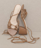 Celia Knotted Lace Up Brown