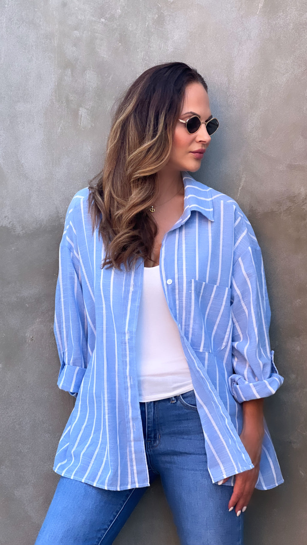 Heidi Striped Button Down