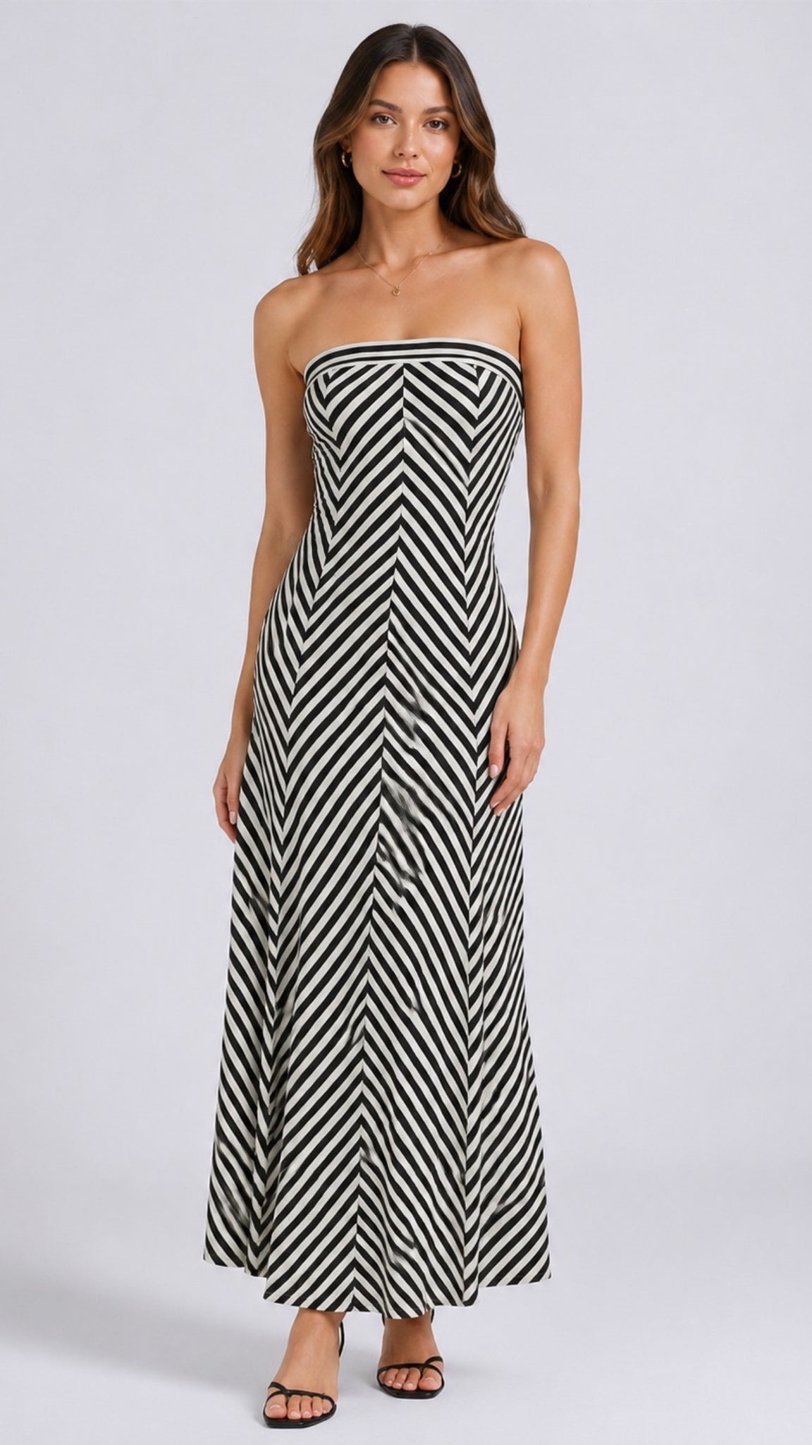 Strapless Striped Tube Dress – Cheekie Boutique