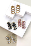Crystal Drop Earrings - 3 Colors