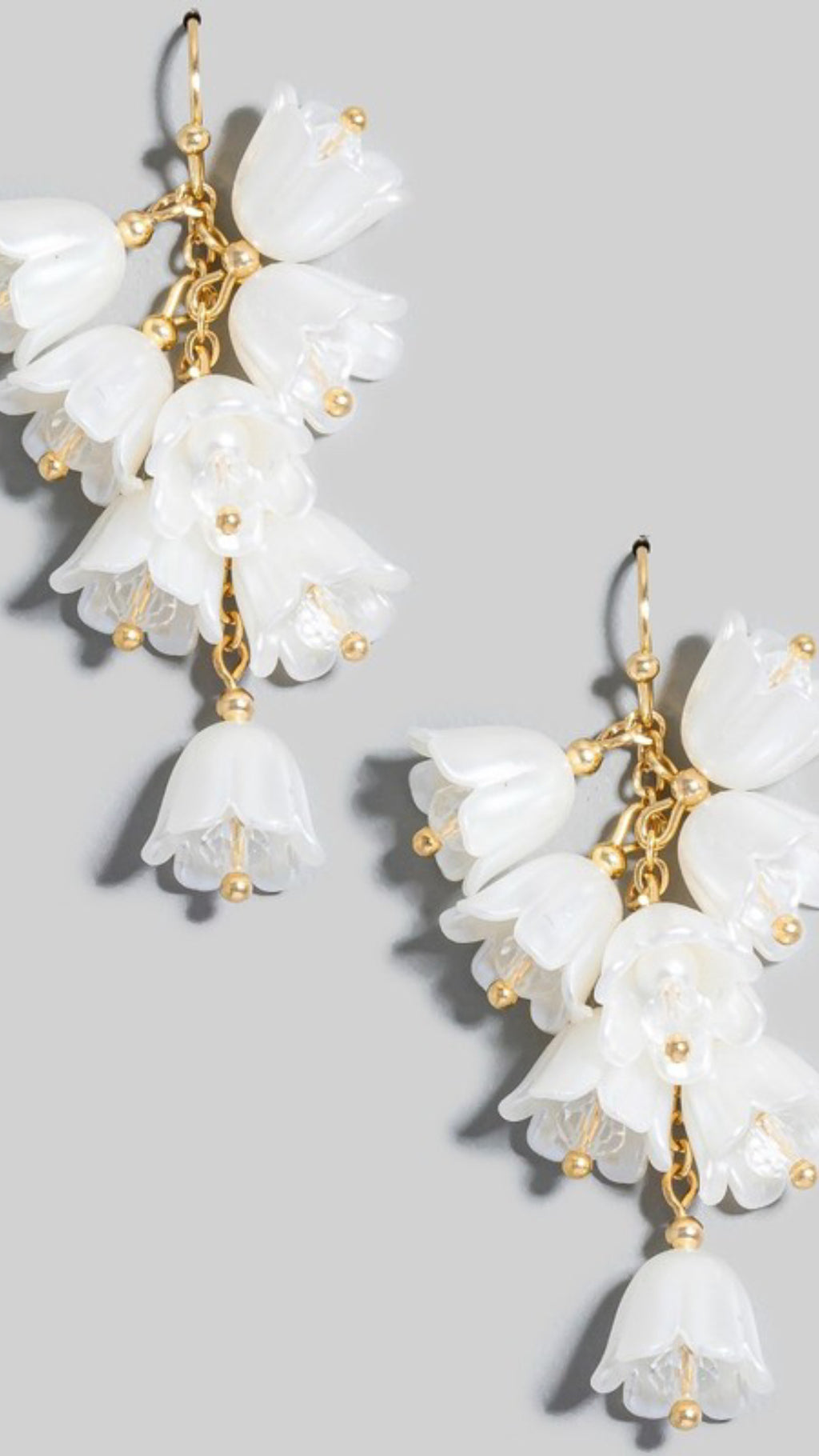 Pearl Flower Dangle Earrings
