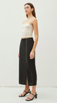 Black Linen Maxi Skirt