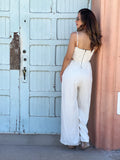 Natural Pleated Linen Jumpsuit