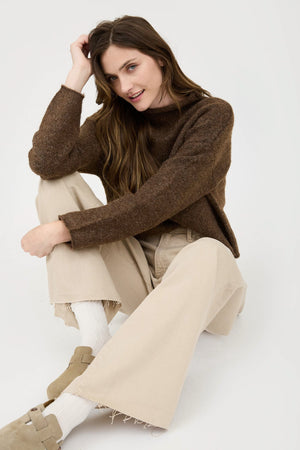 Dark Brown Turtleneck Sweater