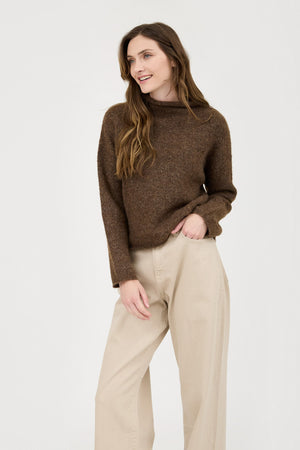 Dark Brown Turtleneck Sweater