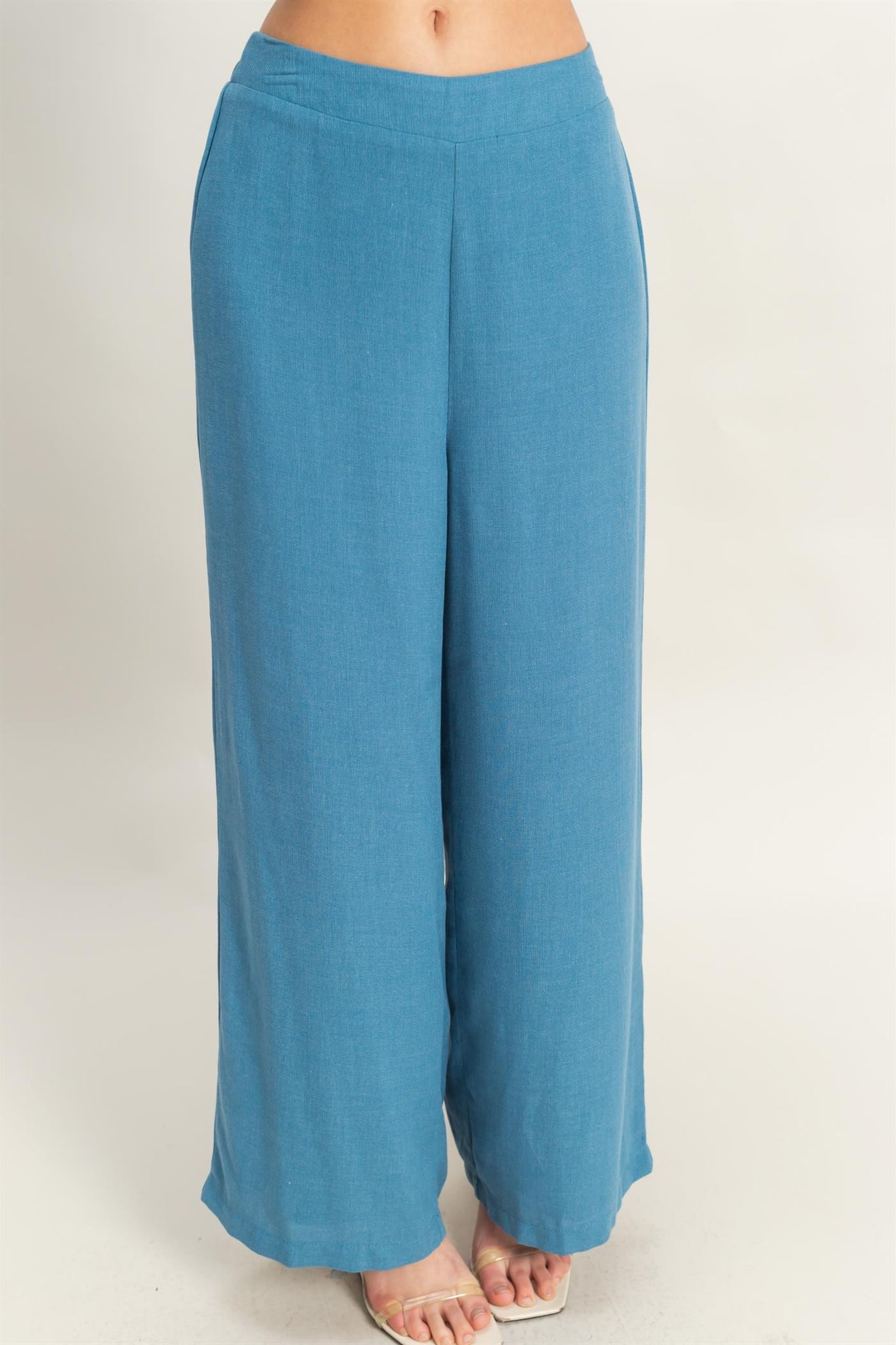 Coastal Crush Blue Linen Set