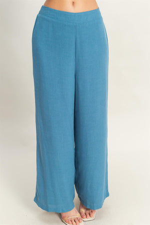Coastal Crush Blue Linen Set