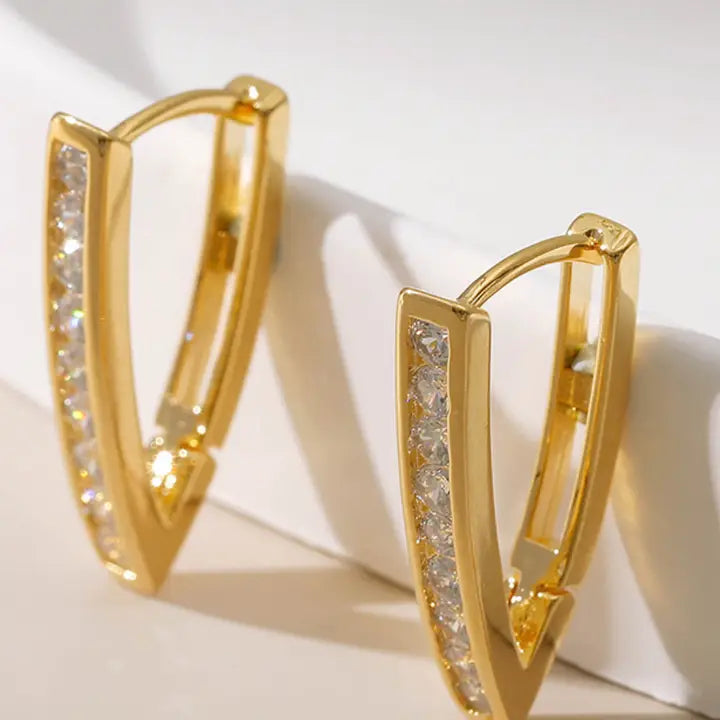 Diamond V Shaped Earrings