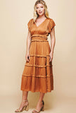 Sienna Satin Midi Dress