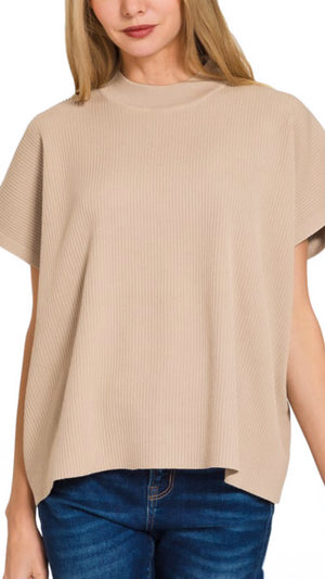 Light Mocha Boxy Knit