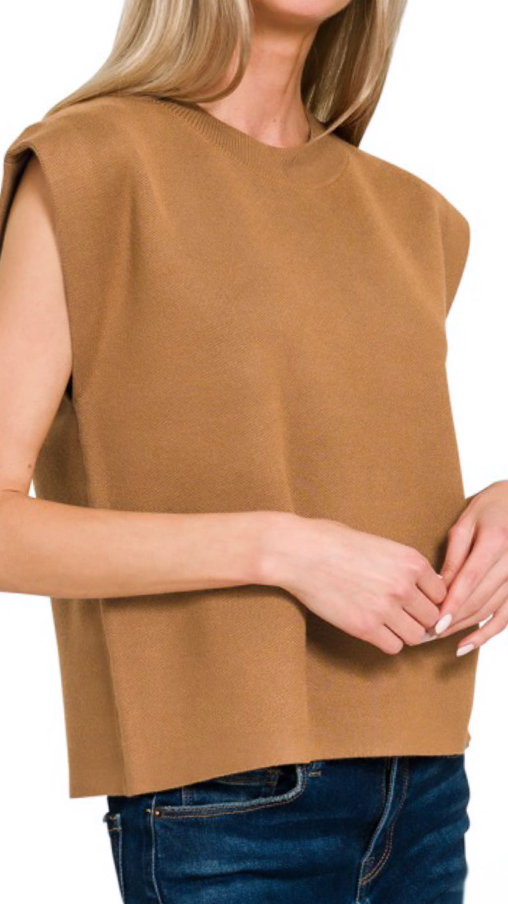 Camel Fall Short Sleeve Knit