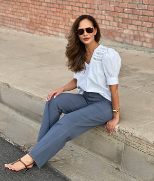 Vintage Blue Wide Leg Trousers