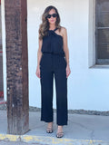 Black High Waisted Pleated Trousers