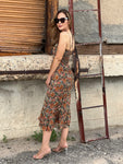 Green Floral Midi Dress