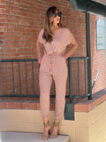 Mauve Print  Jumpsuit