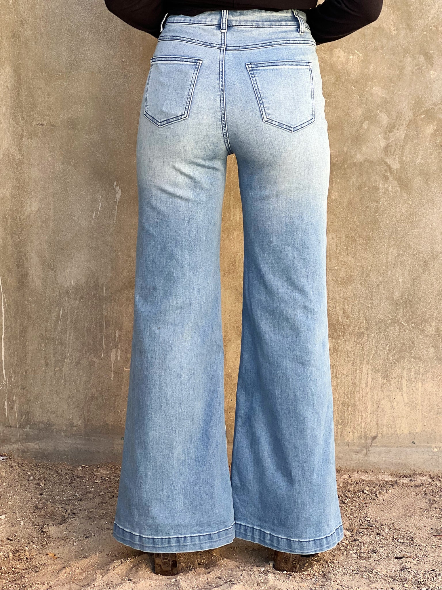 Medium Wash Wide Leg Jeans