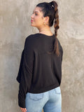 Black Pocketed Top
