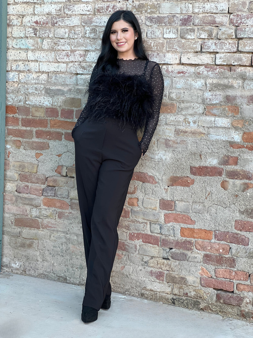 Black High Waisted Trouser