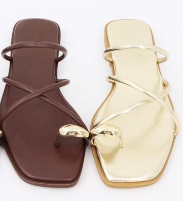 Soleil Gold Toe Sandals