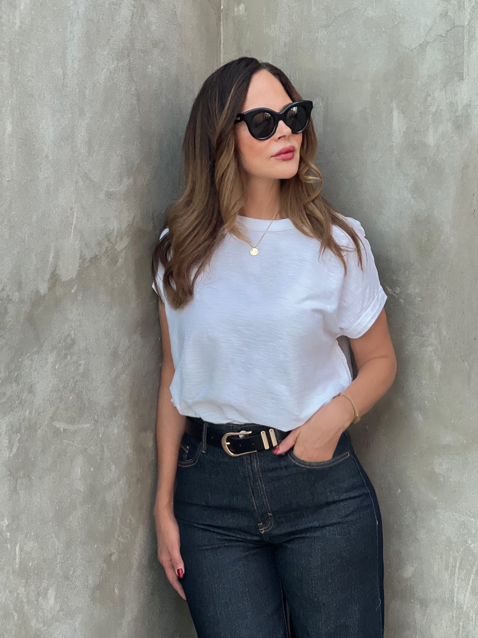 White Slub Tee