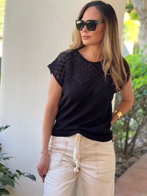 Black Knit Top