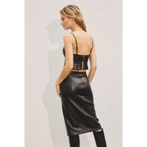 Faux Leather Cami Top