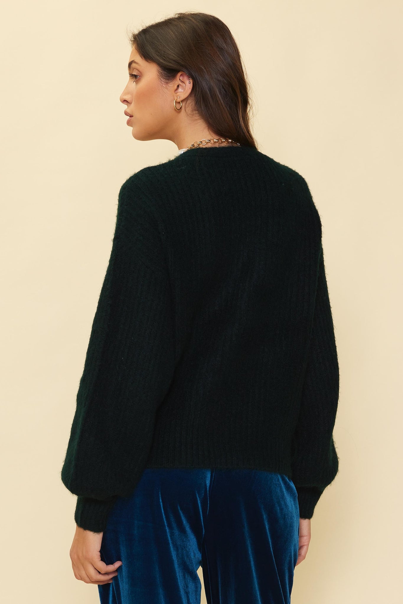 Forest Green Holiday Cardigan