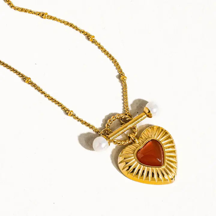 Havana 18K Vintage Heart Necklace