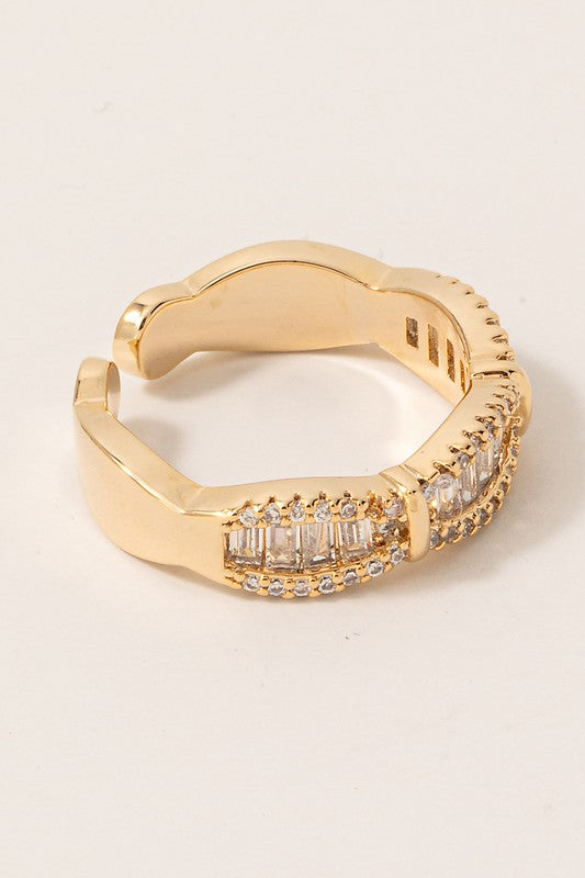 Gold Dipped Baguette Ring