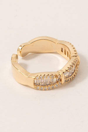 Gold Dipped Baguette Ring