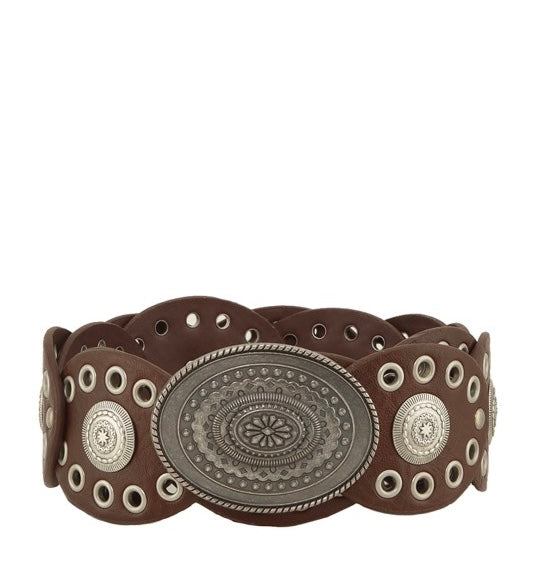 Brown Linked Buckle Belt