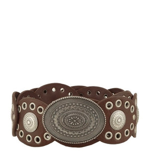 Brown Linked Buckle Belt
