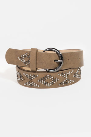 Taupe Studded Belt