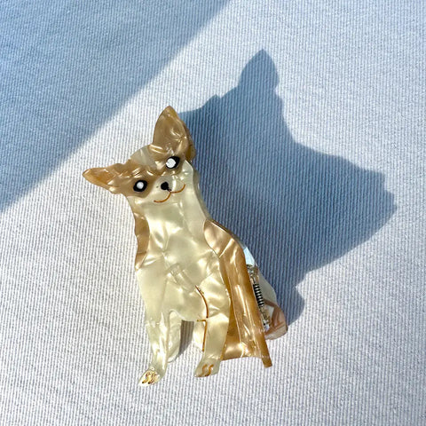 Hand Painted Chihuahua Claw Clip