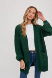 Forest Green Open Cardigan