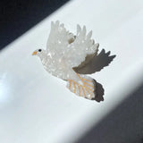 Hand Painted Peace Dove Claw Hair Clip