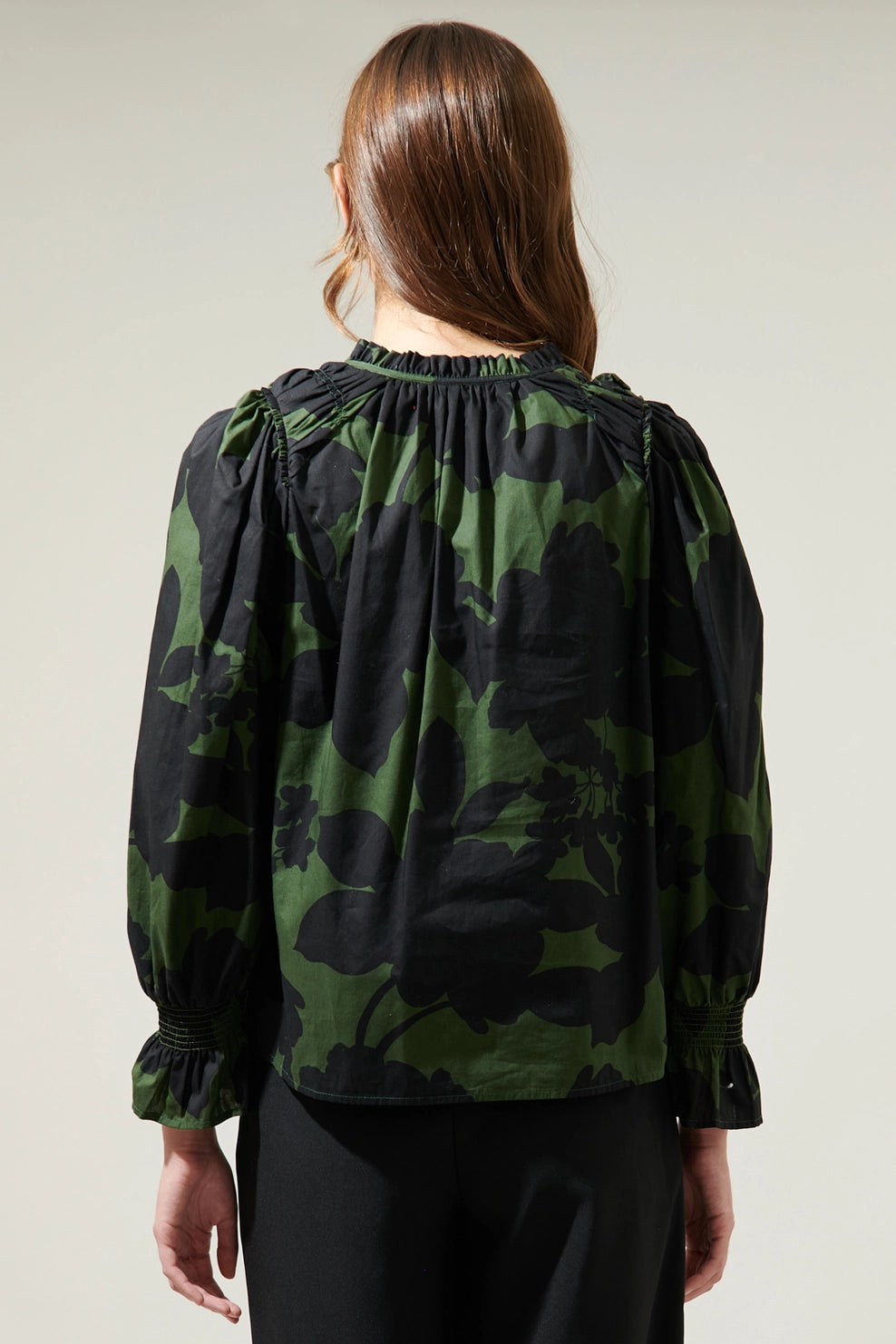 Night Moss Floral Blouse