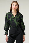 Night Moss Floral Blouse