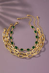 Green Gem Chunky Bracelet