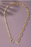 Half & Half Rhinestone Necklace