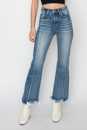 High Rise Ankle Flare Jeans